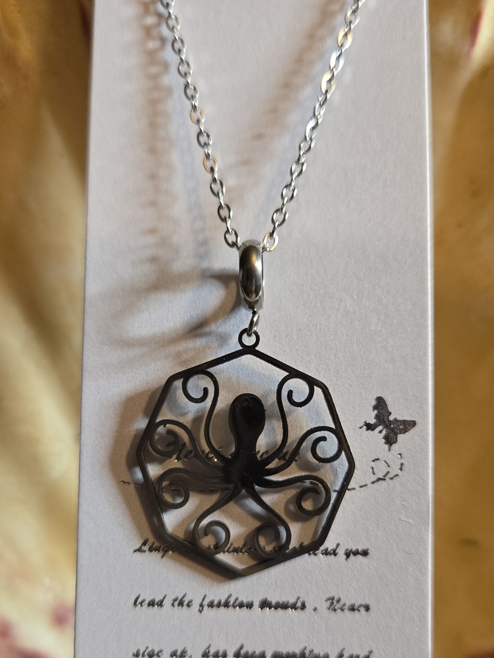 Stainless Steel Octopus Pendant Necklace - Women's Fashion Jewelry